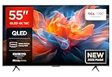 TCL 55T8C 55 Zoll QLED 4K HDR UHD Fernseher, Smart Google TV Dolby Vision & Atmos, 144Hz Motion Clarity Pro, FreeSync, Onkyo 2.1 Sound, Sprachsteuerung, Kompatibel mit Google Assistant