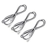 sourcing map RJ45 8P4C auf RJ11 6P4C Adapter-Konverterkabel, RJ45 auf RJ11 Adapter, Telefonhörerkabel für Zuhause, Büro, 1 m, Grau, 3 Stück