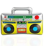 Aufblasbarer 80er 90er Ghettoblaster ca 45 x 42 cm Hip Hop Radio Walkman - Fasching & Karneval - Outfit Party Accessoires Kostüm Bad Taste Assi Retro