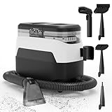 Sealong Dampfreiniger 1650W, Nasssauger mit 1250ML Wassertank, Waschsauger Teppichreiniger mit Hochtemperaturdampf für Teppich, Sofa, Vorhänge, Polster, Autositz, 12 kPa - Schwarz