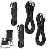 JFangZHZH Gummiband für Liegestuhl,4 Stück Ersatzkordeln für Relaxliege Ersatzkordeln,für Sonnenliege,Patio Stuhl,Relax Liegestuhl,Gartenliege Elastischer Kordel Faden Strandliege