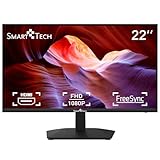 SMART TECH Monitor 22 Zoll, Business PC Bildschirm, 75 Hz, FHD 1080p, Adaptive-Sync, HDMI, VGA, Augenkomfort, VESA-Montage 75x75, PC Monitor (HDMI-Kabel enthalten)