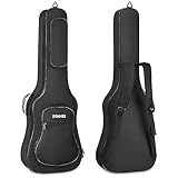 Donner Gitarrentasche Akustikgitarre Gig Bag 5mm gepolstert wasserdicht Gitarre Rucksack Gitarrenhülle für 40/41 Zoll Akustikgitarre, Schwarz