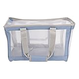 Asixxsix Haustiertragetasche, 16,5 X 7,1 X 11,8 Zoll, Transparente Katzentragetasche mit Schultergurt, Innenpolster und Haken, Tragbare, Atmungsaktive Reisetragetasche mit Großer Kapazität