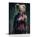 ODYRDESI Harly QueenPoster und Wandbild, Kunstdrucke, 60 x 90 cm, Rahmenstil
