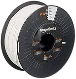 Amazon Basics 3D-Drucker-Filament aus PLA-Kunststoff, 1.75 mm, Weiß, 1-kg-Spule