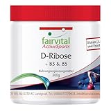 Fairvital | D-Ribose Pulver - mit Vitamin B3 (Niacin) und B5 (Pantothensäure) - Active Sports - VEGAN - 300g