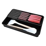 kniife Drawer Organizer - Messer und Gabel Schublade Organizer | Messer Organizer | in Schublade Messerblock | Erweitertes Regal mit abnehmbarem Trennwand Design für Essstäbchen, Schälmesser,