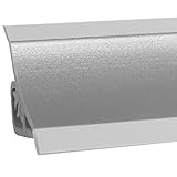 HOLZBRINK Küchenabschlussleiste Alu Satin Küchenleiste PVC Wandabschlussleiste Arbeitsplatten 23x23 mm 150 cm