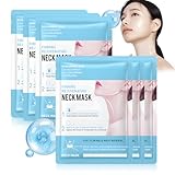 Hals Maske Gegen Falten, Hals und Dekollete Creme, Halsmasken Zur Hautpflege, Anti Falten Maske, Anti-falten Halsmaske, Feuchtigkeitsmaske Hals,Hals Befeuchten und Reparieren und Haut Straffen,6 Stück