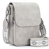 MUIIKOLA Handytasche zum Umhängen，RFID-Blockierung große Kapazität Handy Umhängetasche Damen Veganes Leder，Handytasche mit Geldbörse zum Umhängen，umhängetasche damen Breiter Gurt