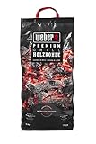 Weber Premium Holzkohle (5kg Sack), für schnelle & heiße Glut, ideal zum scharfen Angrillen des Grillguts, 100% natürliches Holz, EU-Produkt, nachhaltig gewonnen, FSC Zertifiziert (17829)