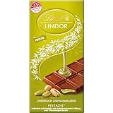 Lindt Schokolade LINDOR Pistazie, Promotion | 100 g | Feinste Vollmilch-Schokolade mit unendlich zartschmelzender Füllung mit Pistaziengeschmack | Schokoladentafel | Schokoladengeschenk, 2023 Version