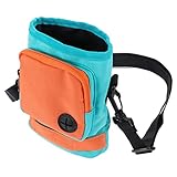FONDOTIN Snack-Trainings-Gürteltasche Bausatz Hündchen Leckereien Püppchen Haustier Spender hundetraining Dog Treat Bag Welpentrainingsangebot verstellbare Leckerlitasche Polyester Orange
