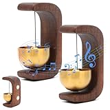 Gohytal Magnetische TüRklingel Aus Buchenholz Bell, Retro Magnetic Doorbell, WillkommenstüRklingeln Für HaustüRen, Suction Door Type Solid Wood Wind Chime, EingangstüRklingel, Kleine TüRklingel