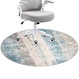 Honorstar Bodenschutzmatte für Hartböden 100cm Stuhlunterlage Gaming Teppich Bodenschutzmatte Bürostuhl Matte Runden Bodenmatte rutschfest Bürostuhlunterlage Stuhlmatten (Mehrfarbig-1)