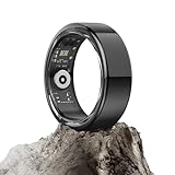 DekeFit Smart Ring (2025 Upgrade), Smartringe für Herren Damen, Gesundheitsring mit Herzfrequenz, SpO2, Schlaftracker, 100+ Sportmodi IP68 Wasserdicht, Android und iOS, Größe 14, Schwarz