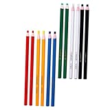 GALPADA 12 Stück Teiliges Papier Wachsmalstifte Bunte Fettstifte zum Zeichnen und Markieren Leder Metall Holz Glas Bruchsicher Vielseitig Einsetzbar für Handwerk und Industrie