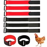 8 Stück Klett Kabelbinder, Wiederverwendbare Klettkabelbinder 30 cm, Kabelbinder Wiederverschließbar für Kabelmanagement, Büro, Garten und Outdoor-Aktivitäten, Schwarz und Rot je 4 Stück