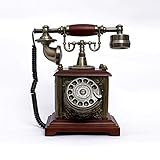 HPTHLY Statue, abstrakte Skulptur, Ornament, modernes Kunsthandwerk für das Wohnzimmer, Vintage-Retro-Telefon mit Wählscheibe, Festnetz-Retro-Telefon mit klassischer Metallklingel und Wählscheibe