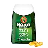 Moller’s ® | Omega 3 Kapseln | Fischöl | Skandinavische Omega-3 Nahrungsergänzungsmittel mit EPA, DHA, Vitamin A, D und E | 166 Jahre alte Marke | Gesundheit für jeden Tag | 112 omega-3 kapseln