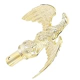 BESPORTBLE Outdoor-fahnenmastkopf-adlerkopf-Clip Fahnenmastfahnen Adlerabschreckung Kit Für An Der Wand Montierte Fahnenmasten Fahnenspitze Zubehör Für Fahnenmasten Flagge Golden Plastik