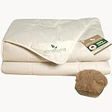 allnatura Kamelflaumhaar Duo-Bettdecke Cammello 135x200 - klimatisierend für 4 Jahreszeiten - Warmer Schlafkomfort mit Feuchtigkeits-Management - 100% nachhaltiges Kamelflaumhaar - Made in Germany