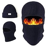 Mayoii Thermo-Sturmhaube, multifunktionale Skimaske, elastische Sturmhaube für Herren, warm, winddicht, Herren-Beanie-Mütze, Wintermütze für Outdoor-Sportarten, navy, Einheitsgröße