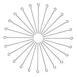 TOAOB 200 Stück Silber Edelstahl Kettelstifte Nietstifte mit Öse 40mm für Ohrring Schmuckherstellung