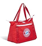 IGOO Faltbare Einkaufstasche - FC Bayern München - lizensierter Fanartikel - Rote Tragetasche mit Vereinslogo - Leicht und Kompakt