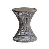 MANAFEEL Esszimmertisch Kleiner Esstisch Fenstertisch Rattantisch Vintage Runder Tisch Amerikanischer kleiner Couchtisch Runder Sofa Beistelltisch Zuhause Sitztisch Indoor Tisch (Farbe: 02, Größe: S)