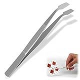 Briefmarken Pinzette lang – 11,5 cm Löffel Pinzette aus Edelstahl, gebogen & groß, ideal für Briefmarken, Clay Tools, & Modellbau-Sammlerwerkzeuge