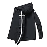 MUOYITEW Softshelljacke für Herren Wasserdicht Winddicht Frühling Jacke Windbreaker Funktionsjacke Outdoorjacke für Wandern Fahrrad Camping Leichte Dünne Herrenjacke Funktionsjacke Hoodie