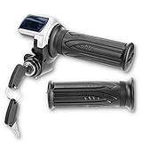 KIMISS E-Bike Gasgriff Speed ​​Throttle, 36V Half Twist Gas mit LED Betriebsanzeige Tastensperre für E-Bikes Scooter (schwarz)