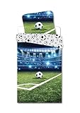 BrandMac Baby Bettwäsche Fußball 100 x 135 cm, 100% Baumwolle