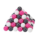 KNORRTOYS.COM 56757 Knorrtoys 56757-Bälleset ca. Ø6 cm-100 Creme/Grey/Rose Bälle, Cream