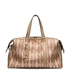 KingTo Große Reisetasche, trendiger Weekender, Übernachtungstasche für Damen, Tragetasche für Fitnessstudio, Gepäck, Sport im Freien, Braun, modisch
