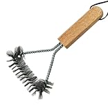 Quuylin 2 Stück Grillbürste, BBQ Grill Reinigungsbürste & Schaber, 45cm Langer drahtbürste bürste, dichte Edelstahlborsten, Grillzubehör, für Holzkohle Gas und Elektro-Grill