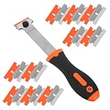 OSALADI Multifunktionaler Küchen Ceranfeldschaber mit Langem Griff Ergonomisch Rutschfest für Cerankochfeld Farb Tapetenentfernung Fliesen Fensterreinigung Vielseitiges Reinigungstool