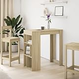 Homvdxl Stehtisch, Stehtisch, Theke, Frühstück, Esstisch, Stehtische mit Ausstellungsregal, moderner Pub-Kaffee-Schreibtisch für kleine Räume, Küche, Wohnzimmer, Eiche, 102 x 50 cm