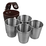 MAGICLULU 5er Set 70ml Tragbare Edelstahl Shotgläser Mit Becherhülle Hochwertige Trinkbecher Für Spirituosen Wein Und Cocktails Perfekt Für Partys Und Unterwegs