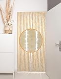DEFACTO Flauschvorhang Türvorhang (100x220 cm) - Wetterfest, Insektenschutz, Made in Italy - Vielseitig, leicht zu reinigen, effektiver Sicht- und Hitzeblocker (Bronze)