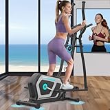 Crosstrainer für Zuhause mit APP, 3-in-1-Crosstrainer mit 16 Stufiger Widerstand,LCD Monitor, Wasserflaschen-und Gerätehalter, 6KG Schwungrad,Belastbar Bis 287LBS, Ellipsentrainer,