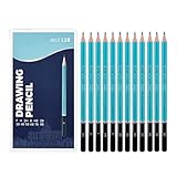 KAHDGSS Professionelle Skizzierstifte, sechseckiger Griff, Zeichenstifte, Holz, Skizzenstift für Künstler, Anfänger, Studenten, Zeichenstifte-Set, 12 Stück