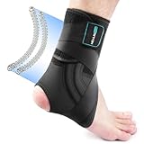 Healrecux Sprunggelenkbandage Knöchelbandage für Damen und Herren, Einstellbares Fußbandage mit Abnehmbarem Stabilisator, Sprunggelenk Fußbandage für Laufen, Volleyball, Sport - S