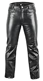 MDM Lederjeans Bikerjeans Lederhose in schwarz (33)