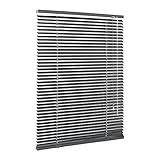 Ventanara® Jalousie Aluminium Rollo Plissee Schalusie Jalousette Türrollo Rolladen viele Größen (140 x 160 cm, Grau matt)