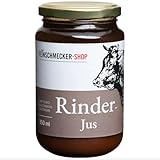 Der Feinschmecker 350ml Bratenjus vom Rind I Mit Rotwein abgelöscht I Frei von Aromen und geschmacksverstärkenden Zusatzstoffen