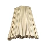 Perfeclan 50 Stück Holzhandwerk Dübel Stäbchen Unfertige Holzstäbchen Holzbearbeitung Handgemachte kleine Dübelleisten für Kunsthandwerk Wohnkultur Zubehör, 300 mm x 3 mm x 3 mm
