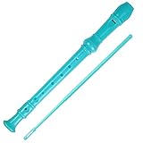 Sopran Recorder Flöte Flauta Blockflöte aus Kunststoff Griffweise Deutsche Musikalische Recorder 8 Löcher Set in C mit Tasche, Flötenwischer für Kinder Sopran Anfänger